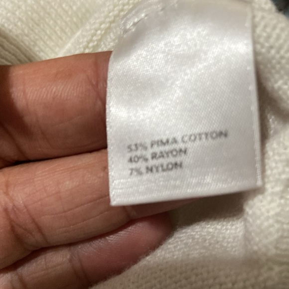 Woman’s Caslon White and Gray Polka Dots  Sweater Size Small - Picture 6 of 6